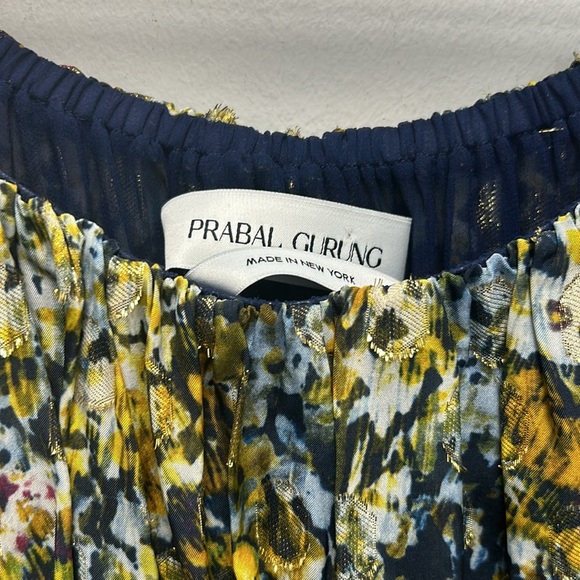 PRABAL GURUNG Printed Ruffle-Trim Off-the-Shoulder Dress - Picture 3 of 5